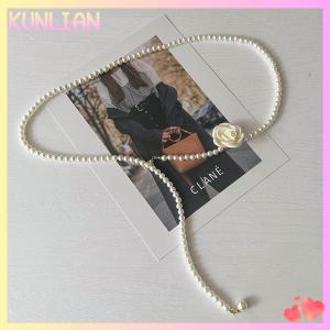 [KUNLIAN] New Waist Chain Women Decorative Flowers Fashion Thin Waist Belt Chain Women Skirt Casual Sweet Wind