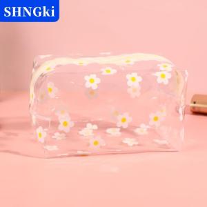 SHNGki 1PC thiết kế sáng tạo trong suốt trang điểm trường hợp cho phụ nữ ngọt ngào Túi tổ chức dễ thương công suất lớn Túi mỹ phẩm xách tay Son môi Túi