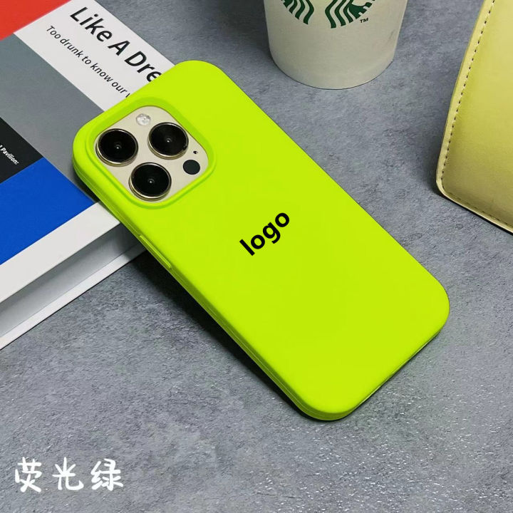 Casing Fluorescent green iPhone 13 12 11 Pro MAX XR XS MAX 7+