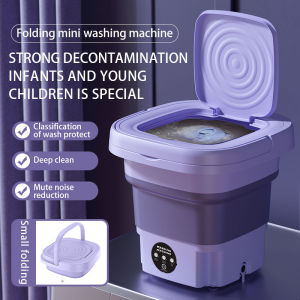 [Safety Mark Adaptor] Portable Washing Machine Household Foldable Mini Underwear Sock Washing Machine with Automatic Spin Dryer Centrifuge