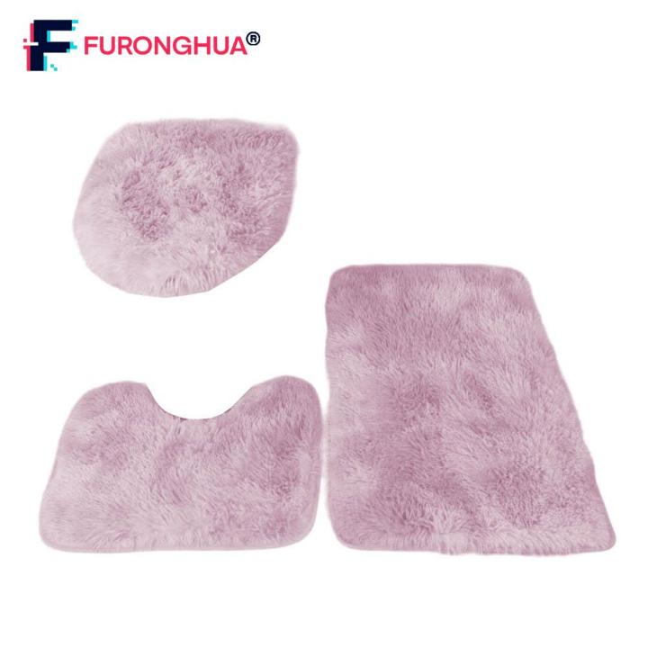 เซ็ตพรมห้องน้ำที่เพรียวบางและมีสไตล์ที่คลุมไม่ลื่นไถลไมโครไฟเบอร์3ชิ้น ...