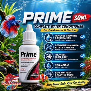 Seachem Prime 30ml Water Conditioner Dechlorinator | Ammonia Nitrite Nitrate Detoxifier | Aquarium Water Stabilizer | Chlorine Chloramine Remover | Freshwater Marine Reef Safe | Heavy Metal Detox | Original Formula Repack