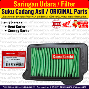 Saringan Filter Udara Beat Scoopy Karbu KVY Original Asli AHM Honda 100%