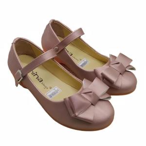 Sepatu Pesta Anak Perempuan 26-35 Balet Tumpuk Marun