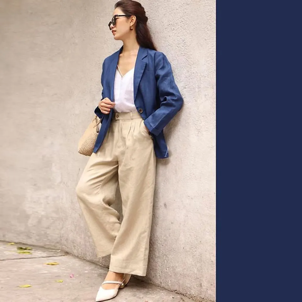 Mua Áo vest Linen dáng lửng, chất liệu vải linen tự nhiên, thời trang phong  cách Nhật Bản - Vàng - L tại Linen Style | Tiki