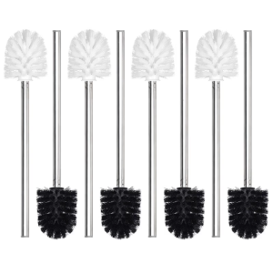 4Pcs Toilet Brush Replacement Bathroom Toilet Cleaning Brush Stainless Steels Handle Toilet Bowl Brush Cleaner Enduring