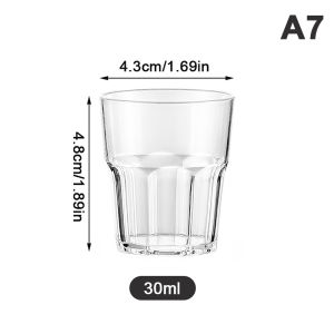 Fantic Acrylic Whiskey Cups Unbreakable Transparent Beer Cup Plastic Coffee Milk Breakfast Cup Spirit Glass Drinkware Juice Tea Cup