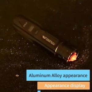 Smiling shark ABS bright light zoomable flashlight USB Rechargeable TorchLight Waterproof Emergency Dormitory Travel Outdoor Mountaineering Camping Light