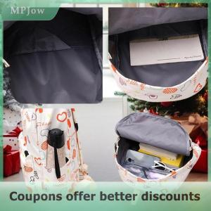 【MPJow】 Cute Cartoon Print Bear Large Capacity Backpack Boys Girls Cartoon Heart Print Kawaii Canvas Schoolbag