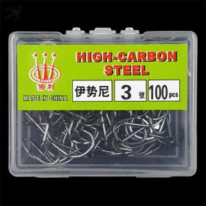 DP👓🧤🎾 100pcs Boxed Iseini Hooks Barbed High Carbon Steel Table Fishing Carp Carp Grass Carp