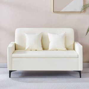 Cat Claw Leather Small Sofa Nordic Modern Small Unit Living Room Apartment Office Rental Room Double Storage Small Sofa