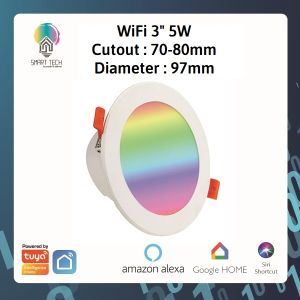 Tuya / SmartLife RGB LED Downlight LED Dimming WiFI or Zigbee Warm white and Cool White