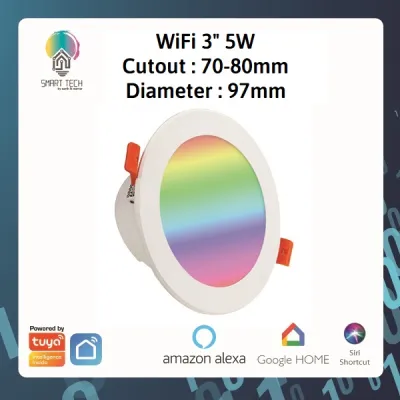 Tuya / SmartLife RGB LED Downlight LED Dimming WiFI or Zigbee Warm white and Cool White