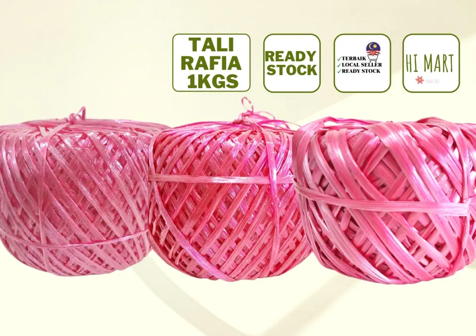 TALI RAFIA CAP LEBAH UTK ASSIST HOOK & HANDMADE APOLLO(RAFIA ROPE FOR  FISHING)