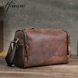 Genuine Leather Men Sling Shoulder Bags High Quality Retro Crossbody Messenger Bags Male Travel Bags for iPad Mini