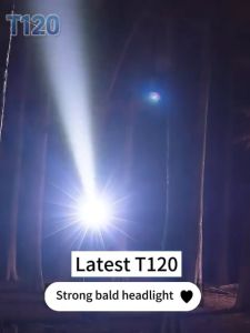 T120 LED Headlamp 2KM Long Range USB Rechargeable Waterproof Multifunctional Headlight