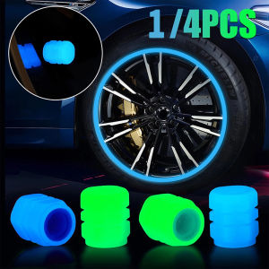 4pcs Car Tire Luminous Valve Cap Cover Motorcycle Bike Universal Wheel Tyre Styling Night Glowing Valve Covers Tire Accessories