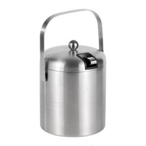 Practical Steel Ice Bucket with Tongs Lid and Included Strainers Insulated Ice Bucket Convenient Insulated Container