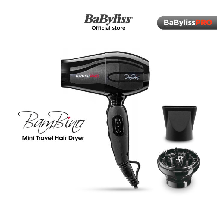Babyliss Paris Bambino Mini Travel Hair Dryer BAB5510E Pengering