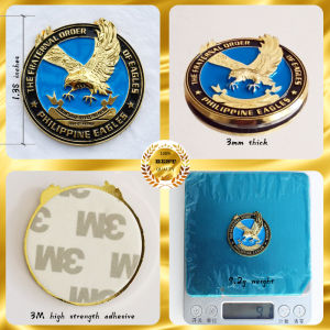 Ly eagle The Fraternal Order of Eagles Emblem 1.38inch 3D design Eagle logo TFOE-PE non-fading Emblem for cellphone and car