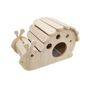 OUTOPEN DIY Hamster Solid Wood Small House Removable Hamster Seesaw Hamster Nest Ladder Small Pets Hideout Small Pet Villa Hamster Swing For Golden Silk Bear