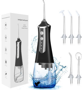 Water Flosser Oral Irrigator V300G | 100-240v 800ml 5 Nozzles with Different | for Daily Teeth Cleaning Anti-Cavity Professional Oral Irrigator | COD | Philippines Stock