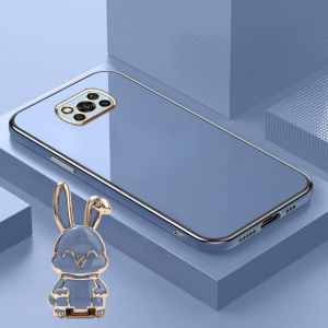 Promo Case Poco X3 X3 NFC X3 Pro Casing Luxury 6D Plating Stand Holder Tarikan Kelinci Soft Silicone