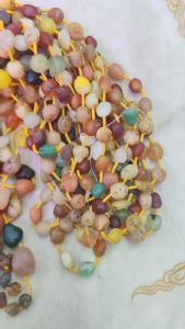 30pcs/lot Natural Sugar Heart Agate Beads Necklace red yellow green Designer styles Multi-loop bracelet Sweater chains Accessory