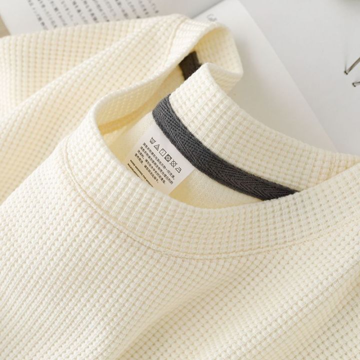 STAR FRUIT Unisex mùa hè giản dị đan kiểu tổ ong Áo phông ngắn tay với ...