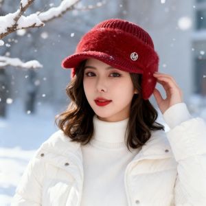 MAYIT Ấm áp Mũ mùa đông Chống gió Đã được làm dày Mũ bóng chày Thường ngày Mềm mại Mũ len dành cho phụ nữ