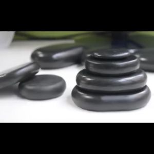 5pcs Natural Energy Massage Rocks Spa Hot Stone 8x8cm Basalt Stone For Relaxing Healing Pain Relief
