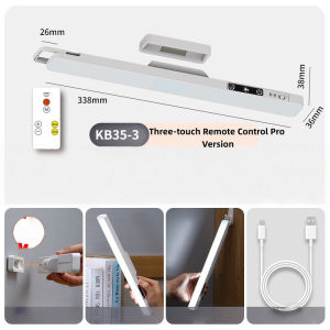 33cm Remote ControlLED Table Lamp Magnetic Desk Lamp USB Rechargeable Dimming Light Study La Cabinet Bedroom Lampu Meja