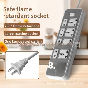 Rosy Recess Multi-Outlet Power Strip with USB Ports for Home Hotel Office Use