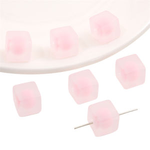 10x10mm 10-20pcs/túi nhựa acrylic Frosted hạt vuông cho Diy Vòng Cổ Vòng tay làm đồ trang sức