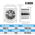 Stainless Steel Exhaust Fan Ventilation Range Hood For Kitchen Sale 6/12inch Exhaust Fan For Room Bathroom Kitchen Industrial Exhaust Fan Heavy Duty Wall mounted Ceiling mounted Aluminum foil telescopic pipe. 