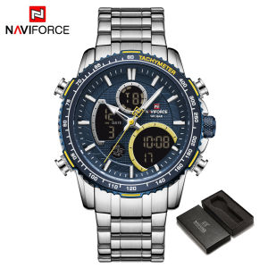 NAVIFORCE watch for men waterproof Dual Display Sport Wristwatch Date Male Clock Relogio Masculino 9182