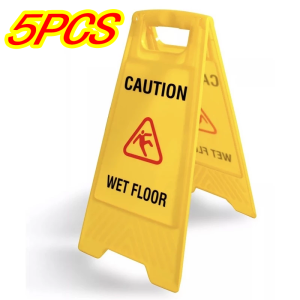 【COD】Heavy Duty Plastic Caution Wet Floor Stand Warning Board Sign Yellow Slippery Warning A Type Of Eye-Catching Warning Sign Slippery Notice Wet Floor Warning Sign More Purchases More Discounts Free Shipping