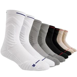 YOYO CHARMING Towel Bottom Basketball Socks Breathable Compression Mens Socks Comfortable Mid-Tube Sports Socks Soccer Cycling