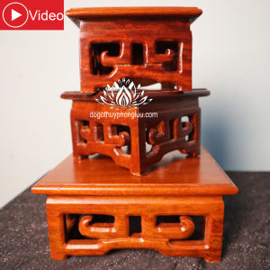 Kỷ ba lỗ gỗ hươngđôn gỗ nhất sơn cao 8 mặt vuông 12 đến 22cm
