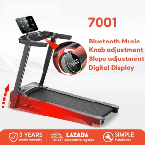 7R-7001 Electric Treadmill Heart Rate Monitoring LCD display screen With Bluetooth Connectable App Adjustable slope