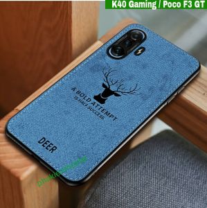 Ốp lưng Redmi K40 Gaming vân vải hươu nai thời trang cao cấp