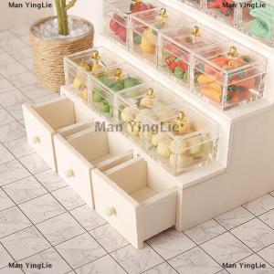 [COD] Man YingLie 1:12 Dollhouse Miniature Display Rack Candy Box Drawer Cabinet W Clear Box Furniture Model Decor Toy Doll House Accessories