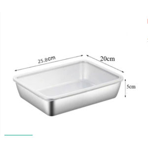 304 Stainless Steel Fresh-keeping BoxSquare Lunch BoxLarge Capacity Fresh-keeping BoxStudent Bento BoxMicrowave Safe