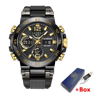 LIGE đồng hồ nam đẹp ngầu đồng hồ cơ tự động trọng người đàn ông Mens xem không thấm nước Đồng hồ đeo tay thể thao kép Nam + Hộp