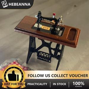hebeanna 1:12 Dollhouse Mini Furniture Sewing Machine with Scissors for Doll House Decor