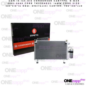 Ermetiq CON-IS-16C-012 Condenser for D-MAX 2003-2009 16mm Core Thickness 585x318x16mm OEM 8981764351