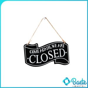 Baete Double-sided OPEN / CLOSED Store Sign – Minimalist Wooden Indicator Sign – Universal for Stores