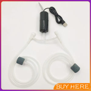 BUY HERE อุปกรณ์ตู้ปลา USB เครื่องออกซิเจนขนาดเล็ก คอมเพรสเซอร์อากาศ  แบบพกพา  Fish tank accessories