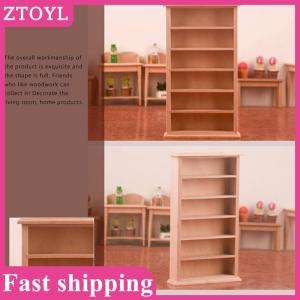 ZTOYL💝 1:12 Dollhouse Miniature Bookshelf Bookcase Model Storage Cabinet Locker Ornament Furniture Decor Toy