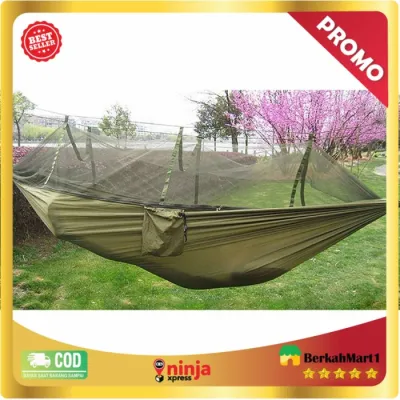 Hammock Parasut dengan Net Anti Nyamuk